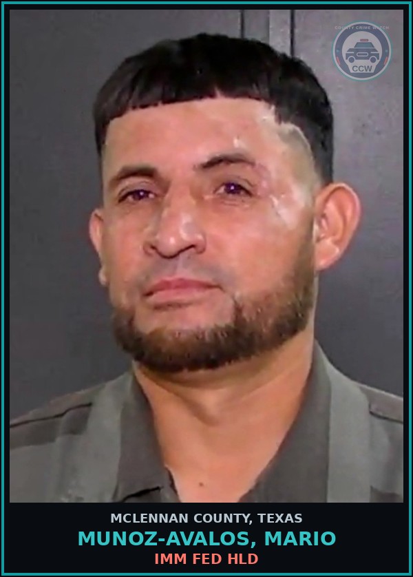 Booking mugshot of MUNOZ-AVALOS, MARIO in McLennan County