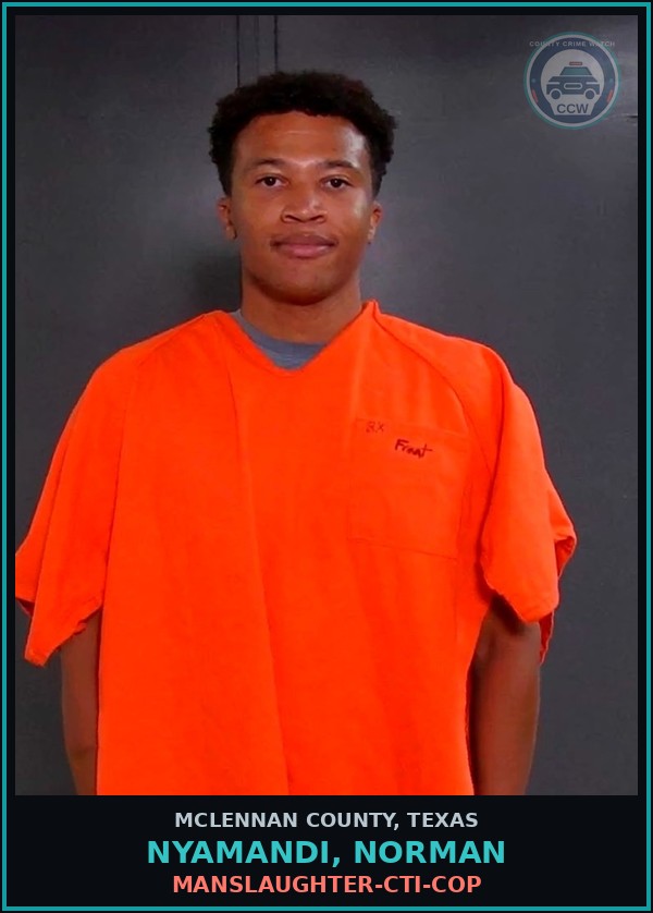 Booking mugshot of NYAMANDI, NORMAN in McLennan County