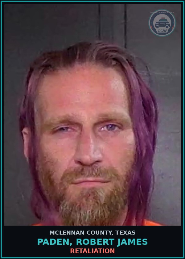 Booking mugshot of PADEN, ROBERT JAMES in McLennan County