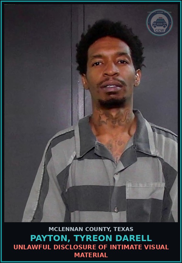 Booking mugshot of PAYTON, TYREON DARELL in McLennan County