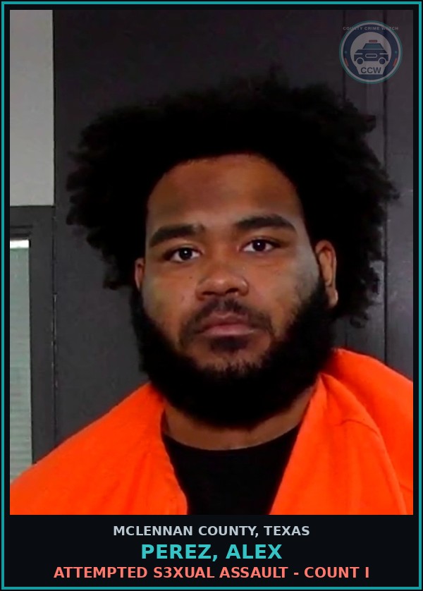 Booking mugshot of PEREZ, ALEX in McLennan County