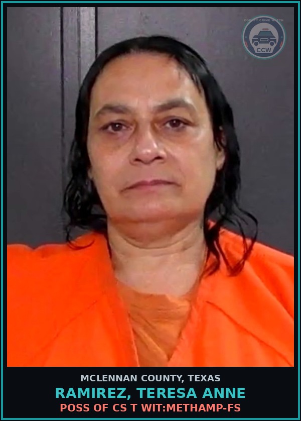 Booking mugshot of RAMIREZ, TERESA ANNE in McLennan County