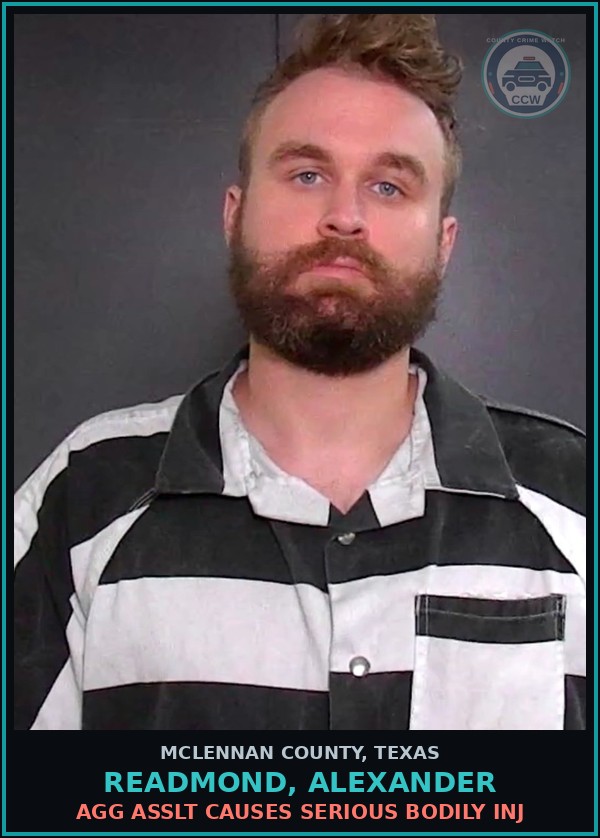 Booking mugshot of READMOND, ALEXANDER in McLennan County