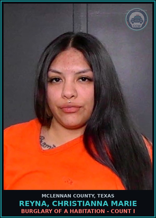 Booking mugshot of REYNA, CHRISTIANNA MARIE in McLennan County