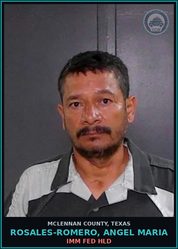 Booking mugshot of Rosales-Romero, Angel Maria in McLennan County