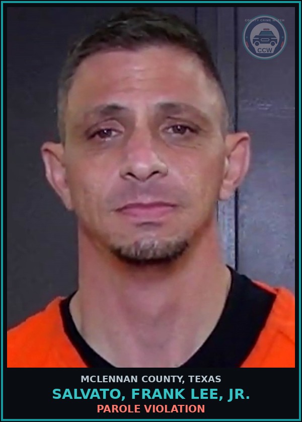 Booking mugshot of SALVATO, FRANK LEE, JR. in McLennan County