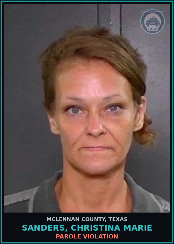Booking mugshot of SANDERS, CHRISTINA MARIE in McLennan County