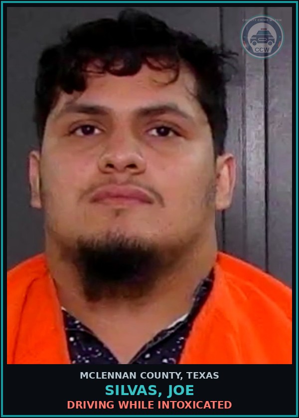 Booking mugshot of SILVAS, JOE in McLennan County