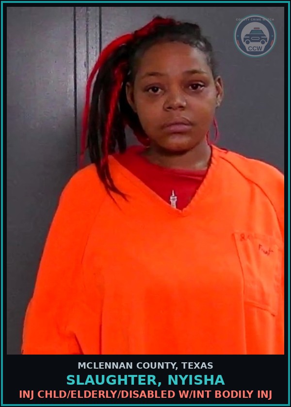 Booking mugshot of SLAUGHTER, NYISHA in McLennan County