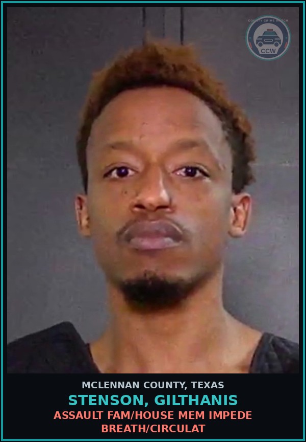 Booking mugshot of STENSON, GILTHANIS in McLennan County
