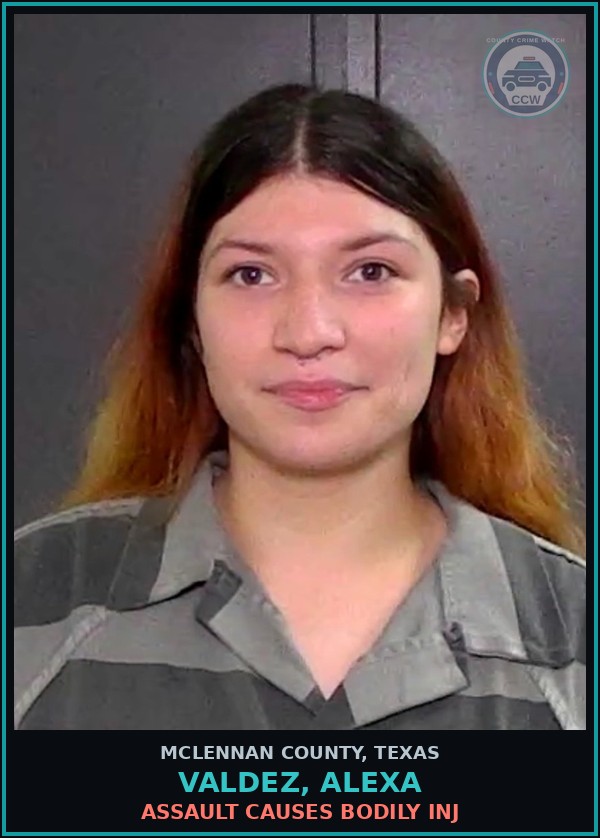 Booking mugshot of VALDEZ, ALEXA in McLennan County