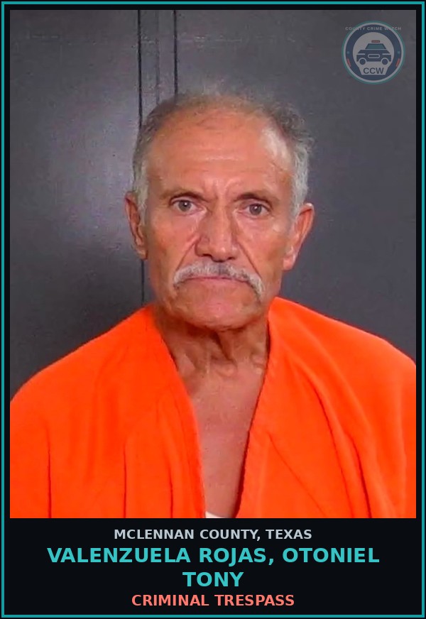 Booking mugshot of VALENZUELA ROJAS, OTONIEL TONY in McLennan County