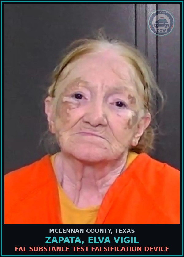 Booking mugshot of ZAPATA, ELVA VIGIL in McLennan County