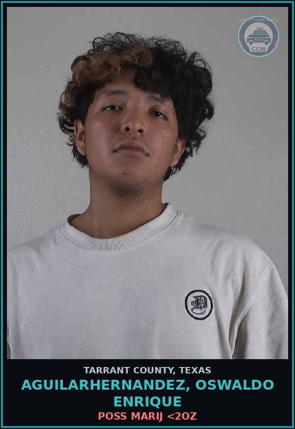 Booking mugshot of Aguilarhernandez, Oswaldo Enrique in Tarrant County