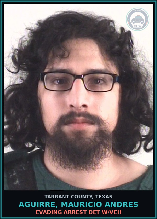 Booking mugshot of Aguirre, Mauricio Andres in Tarrant County