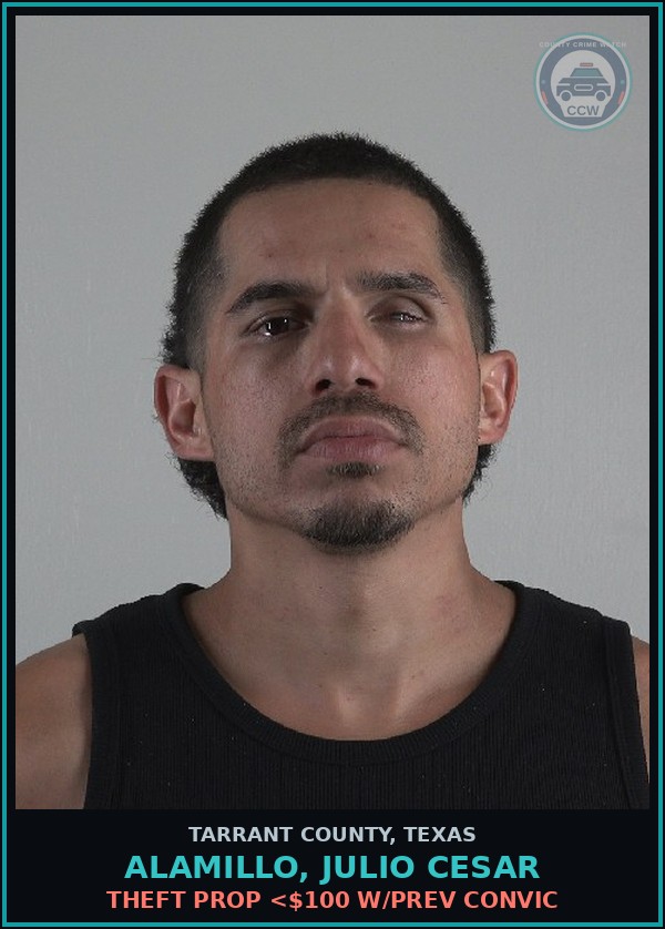 Booking mugshot of Alamillo, Julio Cesar in Tarrant County