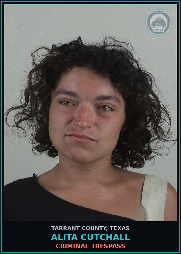 Booking mugshot of Alita Cutchall in Tarrant County