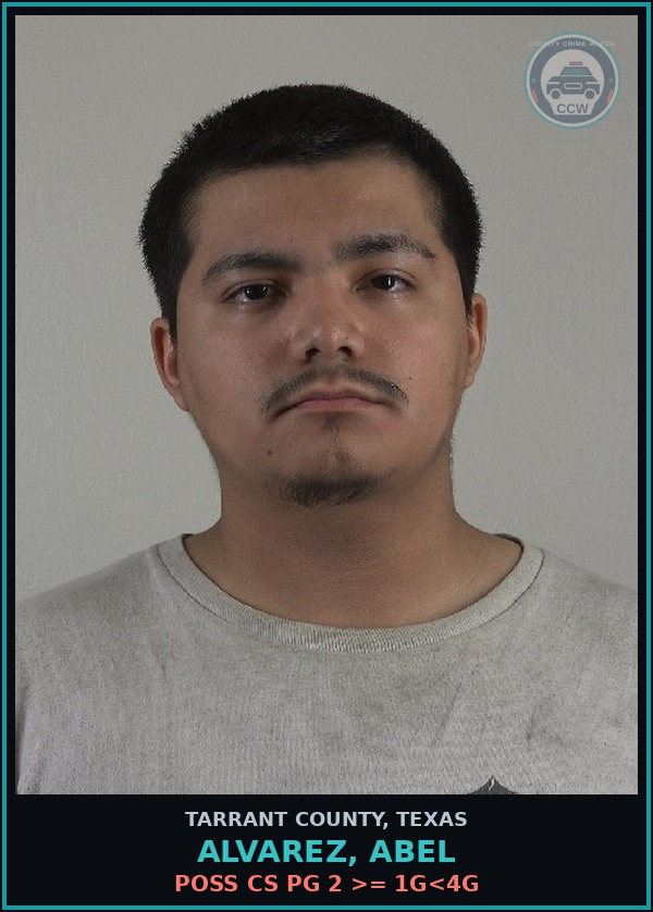 Booking mugshot of Alvarez, Abel in Tarrant County