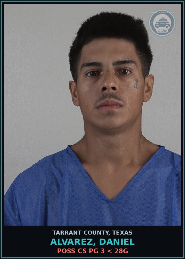 Booking mugshot of Alvarez, Daniel in Tarrant County