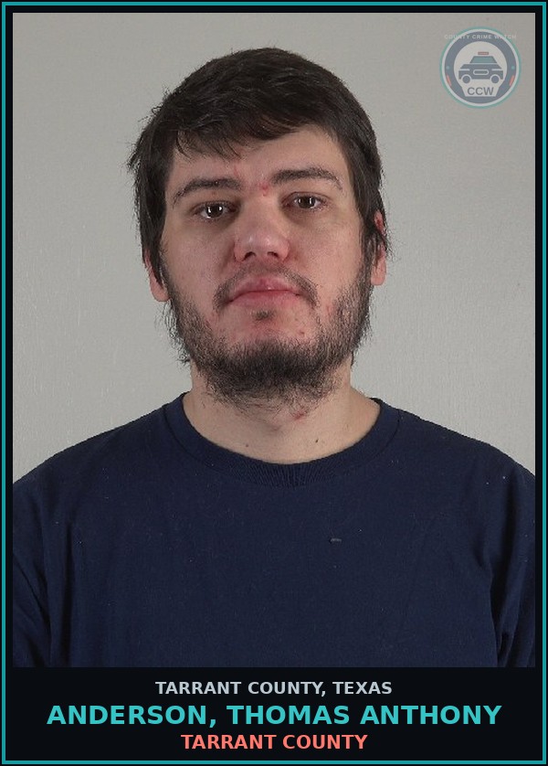 Booking mugshot of Anderson, Thomas Anthony in Tarrant County