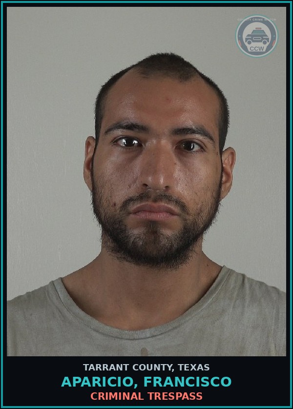 Booking mugshot of Aparicio, Francisco in Tarrant County