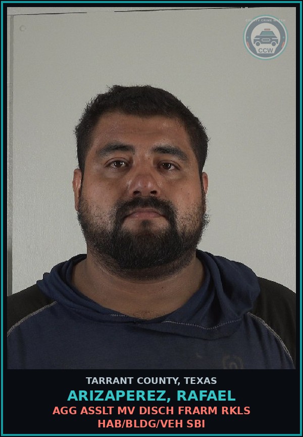 Booking mugshot of Arizaperez, Rafael in Tarrant County