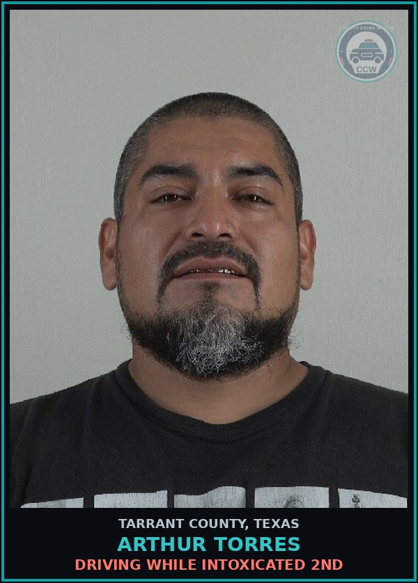 Booking mugshot of Arthur Torres in Tarrant County