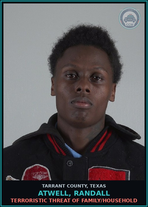 Booking mugshot of Atwell, Randall in Tarrant County
