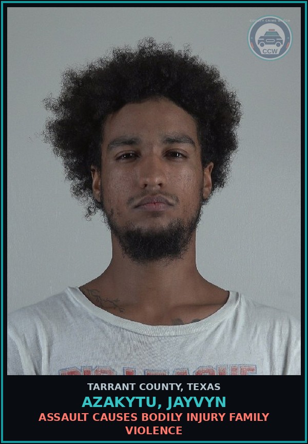 Booking mugshot of Azakytu, Jayvyn in Tarrant County