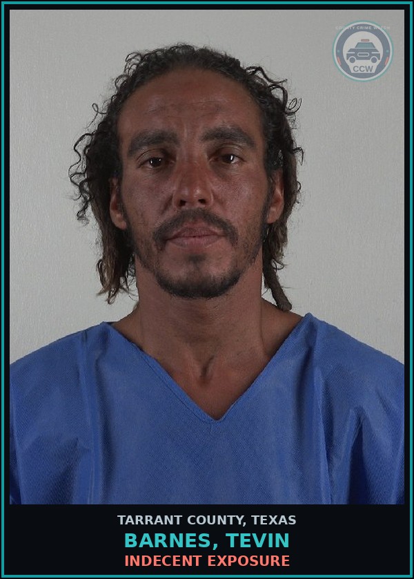 Booking mugshot of Barnes, Tevin in Tarrant County