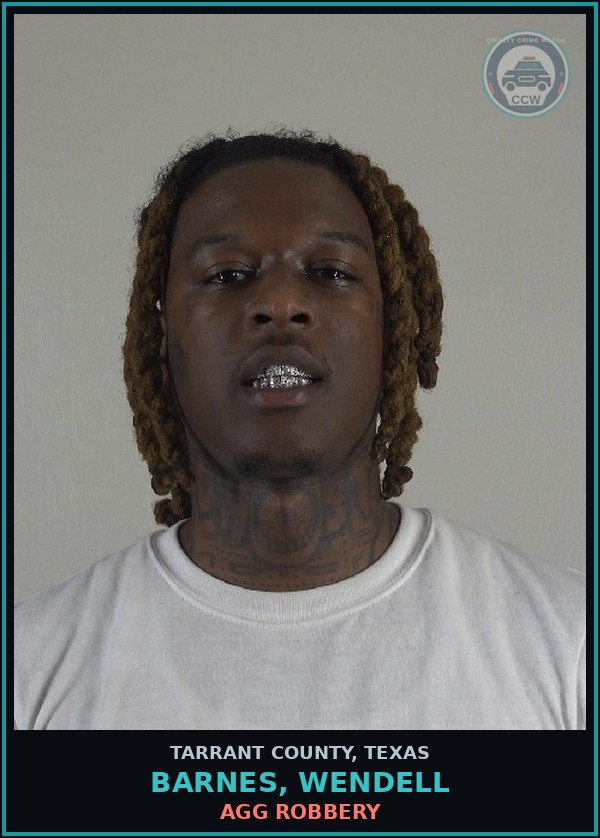 Booking mugshot of Barnes, Wendell in Tarrant County