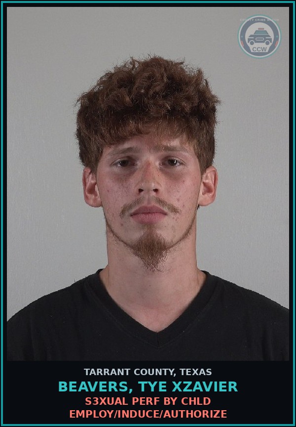 Booking mugshot of Beavers, Tye Xzavier in Tarrant County