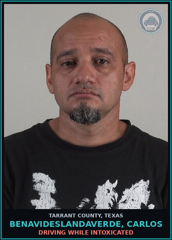 Booking mugshot of Benavideslandaverde, Carlos in Tarrant County