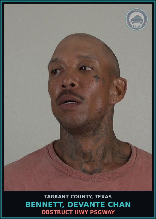 Booking mugshot of Bennett, Devante Chan in Tarrant County