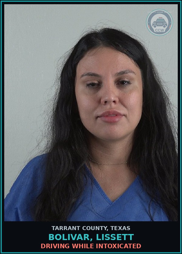 Booking mugshot of Bolivar, Lissett in Tarrant County