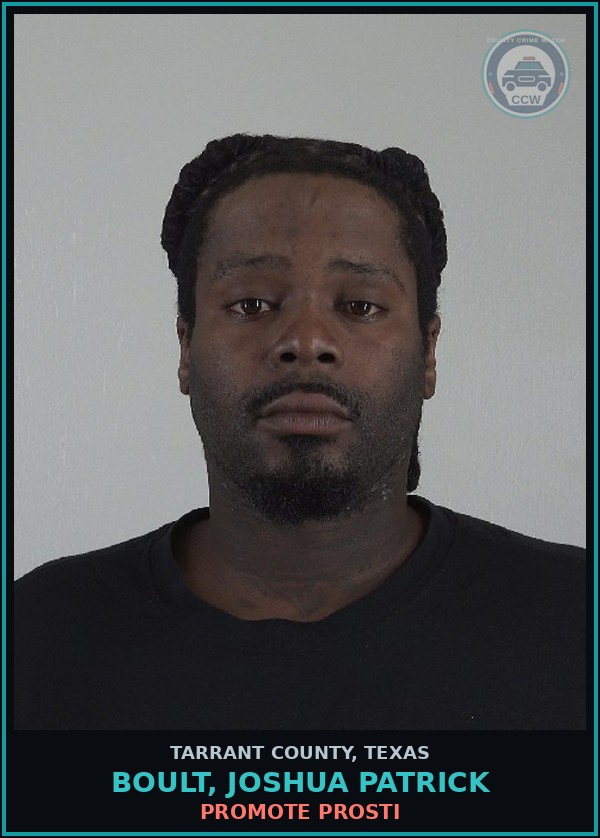 Booking mugshot of Boult, Joshua Patrick in Tarrant County