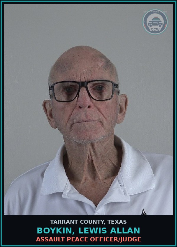 Booking mugshot of Boykin, Lewis Allan in Tarrant County