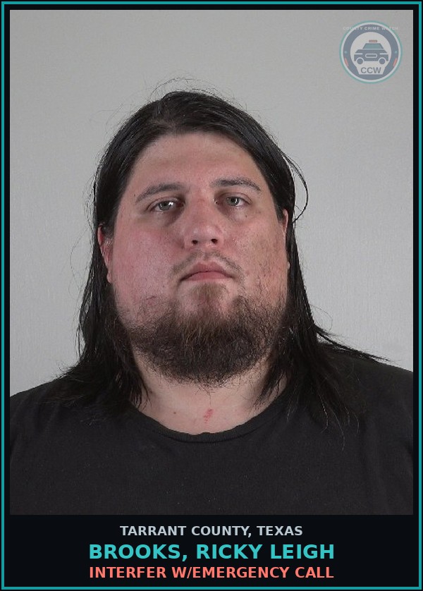 Booking mugshot of Brooks, Ricky Leigh in Tarrant County