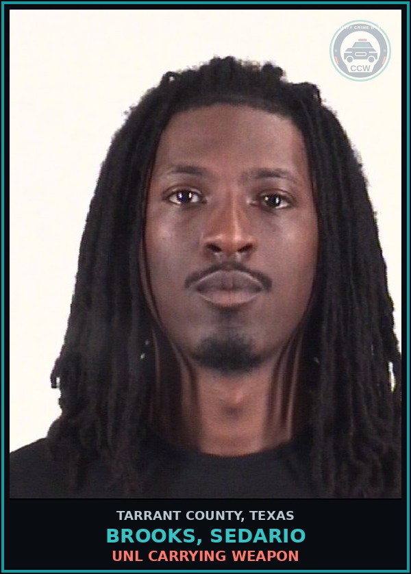 Booking mugshot of Brooks, Sedario in Tarrant County