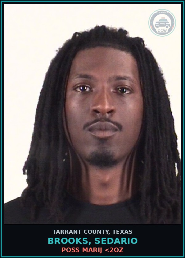 Booking mugshot of Brooks, Sedario in Tarrant County