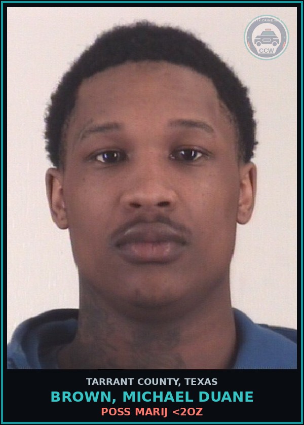 Booking mugshot of Brown, Michael Duane in Tarrant County