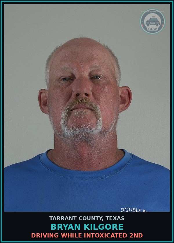 Booking mugshot of Bryan Kilgore in Tarrant County
