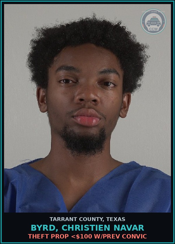 Booking mugshot of Byrd, Christien Navar in Tarrant County