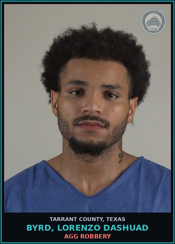 Booking mugshot of Byrd, Lorenzo Dashuad in Tarrant County