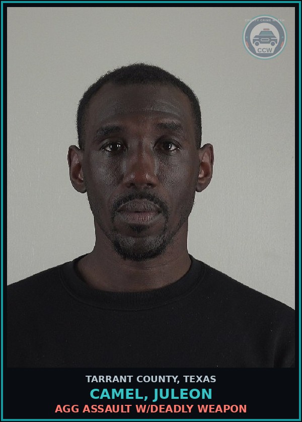 Booking mugshot of Camel, Juleon in Tarrant County
