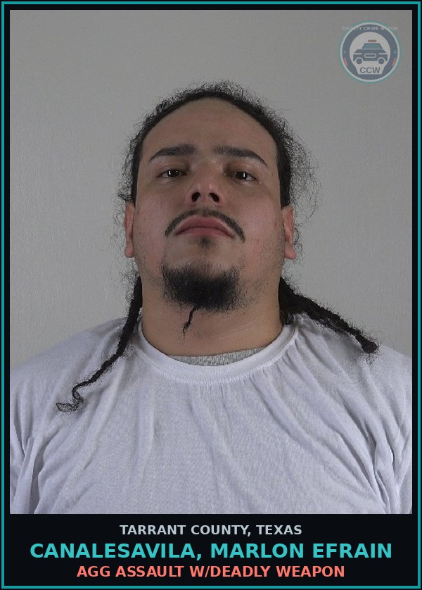 Booking mugshot of Canalesavila, Marlon Efrain in Tarrant County