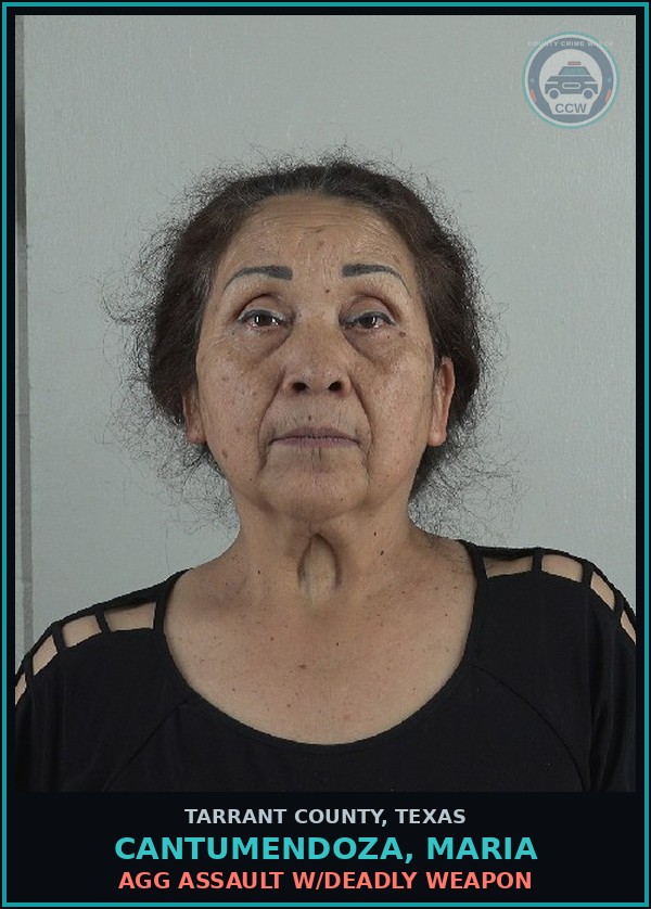 Booking mugshot of Cantumendoza, Maria in Tarrant County