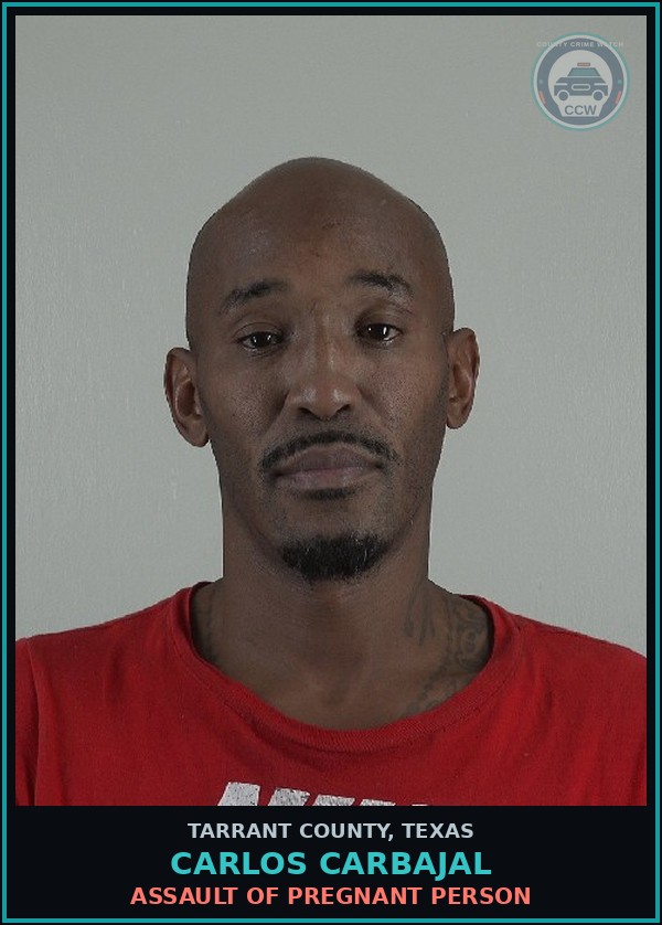 Booking mugshot of Carlos Carbajal in Tarrant County