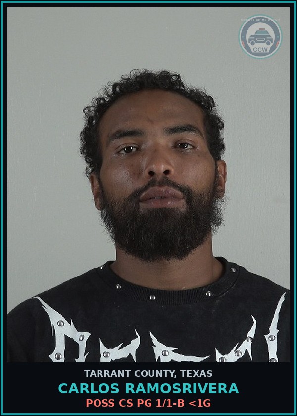Booking mugshot of Carlos Ramosrivera in Tarrant County