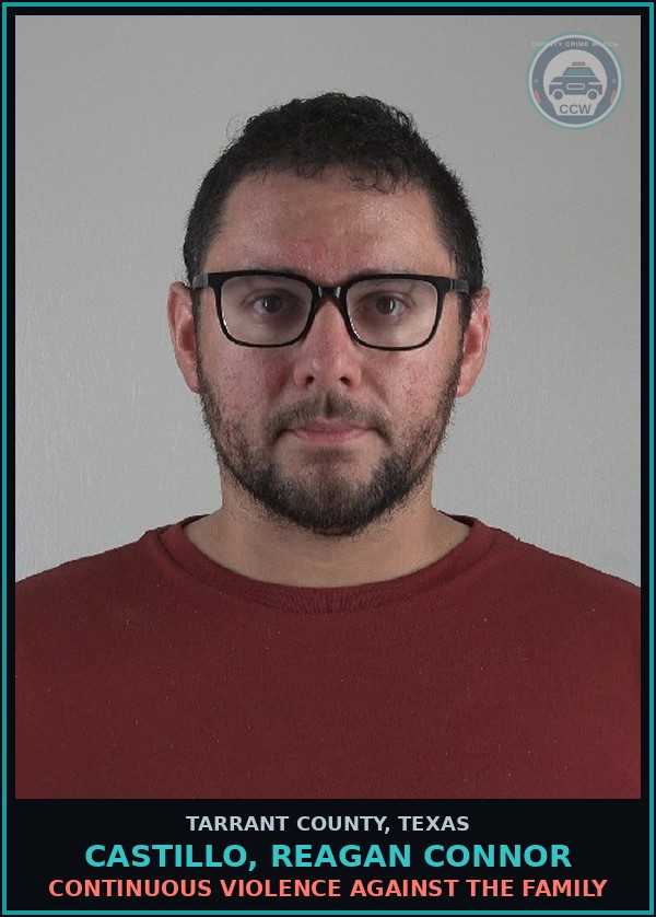 Booking mugshot of Castillo, Reagan Connor in Tarrant County